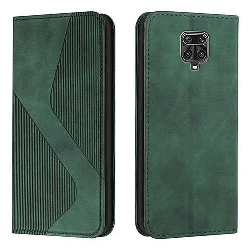 Leather Case Stands Flip Cover Holder H03X for Xiaomi Poco M2 Pro Green