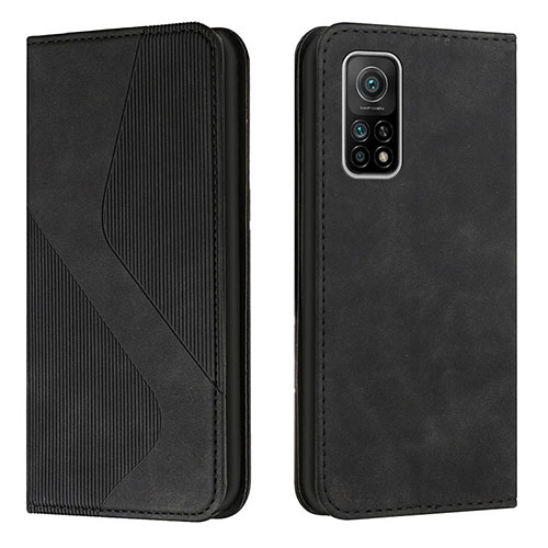 Leather Case Stands Flip Cover Holder H03X for Xiaomi Redmi K30S 5G Black