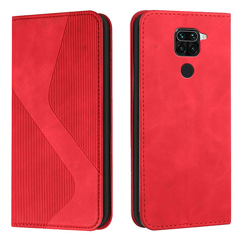 Leather Case Stands Flip Cover Holder H03X for Xiaomi Redmi Note 9 Red