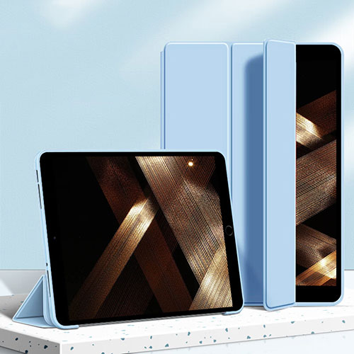 Leather Case Stands Flip Cover Holder H04 for Apple iPad Mini 4 Blue