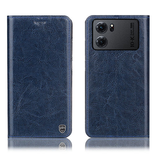 Leather Case Stands Flip Cover Holder H04P for Oppo K10 5G Blue