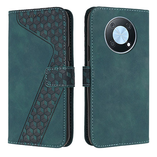 Leather Case Stands Flip Cover Holder H04X for Huawei Enjoy 50 Pro Green