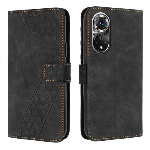 Leather Case Stands Flip Cover Holder H04X for Huawei Honor 50 5G Black