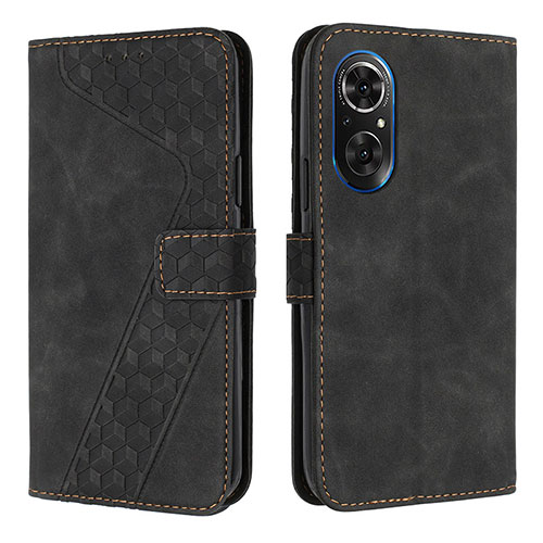 Leather Case Stands Flip Cover Holder H04X for Huawei Honor 50 SE 5G Black