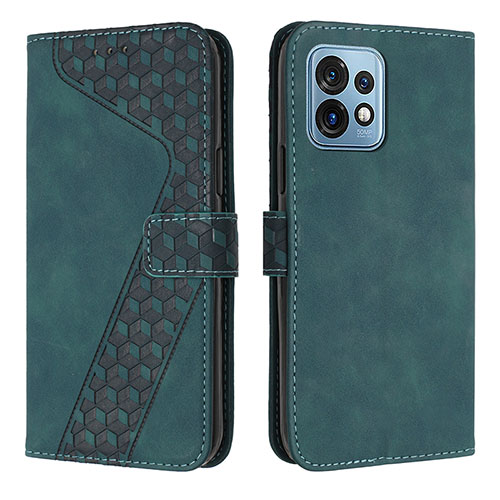 Leather Case Stands Flip Cover Holder H04X for Motorola Moto X40 5G Green