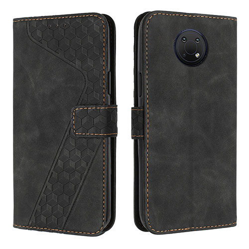 Leather Case Stands Flip Cover Holder H04X for Nokia G10 Black