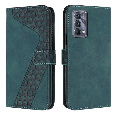 Leather Case Stands Flip Cover Holder H04X for Realme GT Master 5G Green