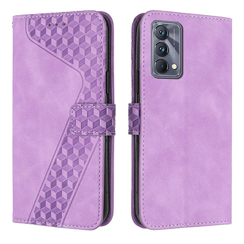 Leather Case Stands Flip Cover Holder H04X for Realme GT Master 5G Purple