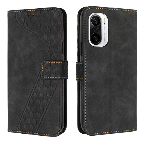 Leather Case Stands Flip Cover Holder H04X for Xiaomi Mi 11i 5G Black