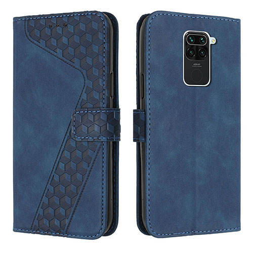 Leather Case Stands Flip Cover Holder H04X for Xiaomi Redmi 10X 4G Blue