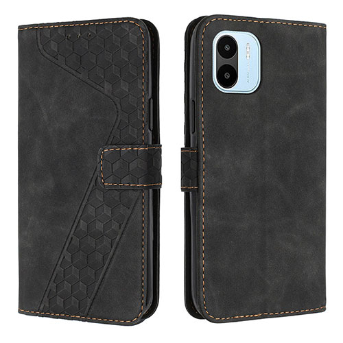 Leather Case Stands Flip Cover Holder H04X for Xiaomi Redmi A2 Black