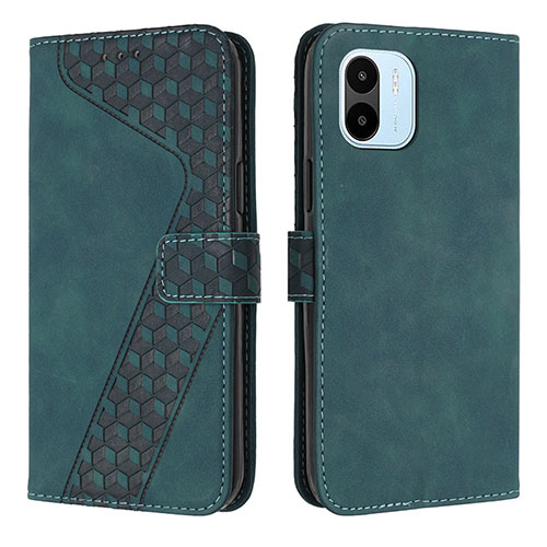 Leather Case Stands Flip Cover Holder H04X for Xiaomi Redmi A2 Plus Green