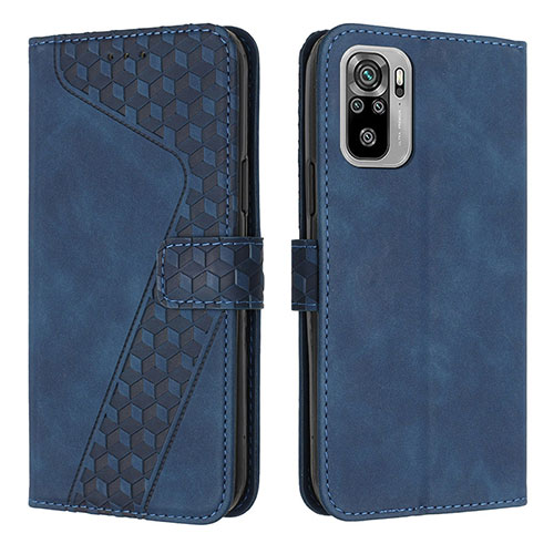 Leather Case Stands Flip Cover Holder H04X for Xiaomi Redmi Note 11 SE India 4G Blue