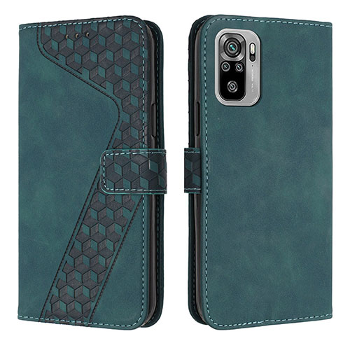 Leather Case Stands Flip Cover Holder H04X for Xiaomi Redmi Note 11 SE India 4G Green