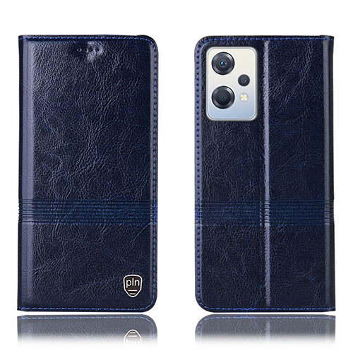 Leather Case Stands Flip Cover Holder H05P for OnePlus Nord CE 2 Lite 5G Blue