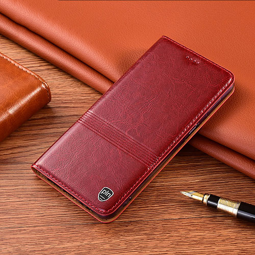 Leather Case Stands Flip Cover Holder H05P for Vivo V23 Pro 5G Red