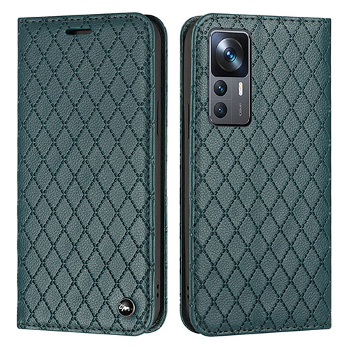 Leather Case Stands Flip Cover Holder H05X for Xiaomi Mi 12T 5G Green