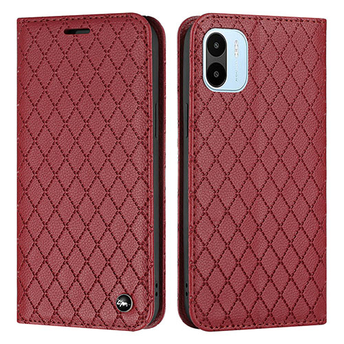 Leather Case Stands Flip Cover Holder H05X for Xiaomi Redmi A2 Red