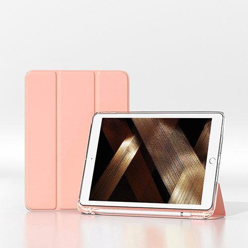 Leather Case Stands Flip Cover Holder H06 for Apple iPad 10.2 (2019) Pink