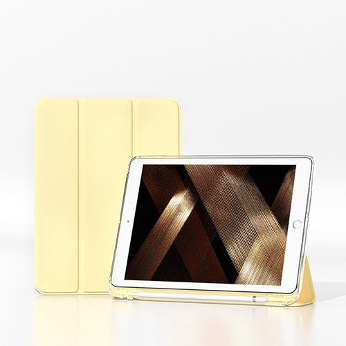 Leather Case Stands Flip Cover Holder H06 for Apple iPad 10.2 (2020) Yellow