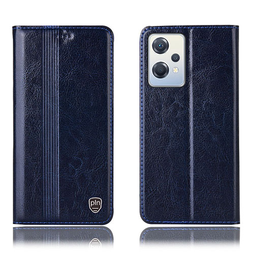 Leather Case Stands Flip Cover Holder H06P for OnePlus Nord CE 2 Lite 5G Blue