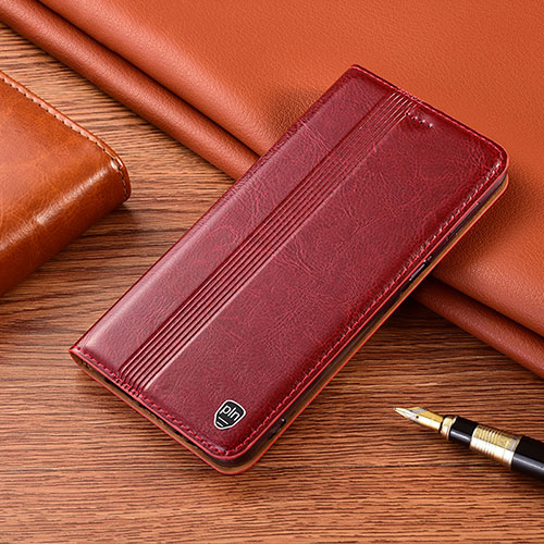 Leather Case Stands Flip Cover Holder H06P for Oppo A2 Pro 5G Red