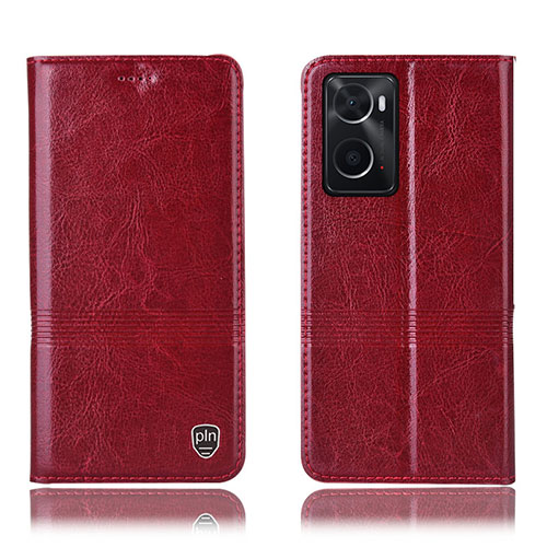 Leather Case Stands Flip Cover Holder H06P for Oppo A36 Red