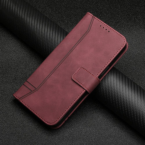 Leather Case Stands Flip Cover Holder H06X for Huawei Nova 8i Red