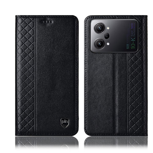 Leather Case Stands Flip Cover Holder H07P for Oppo K10 Pro 5G Black