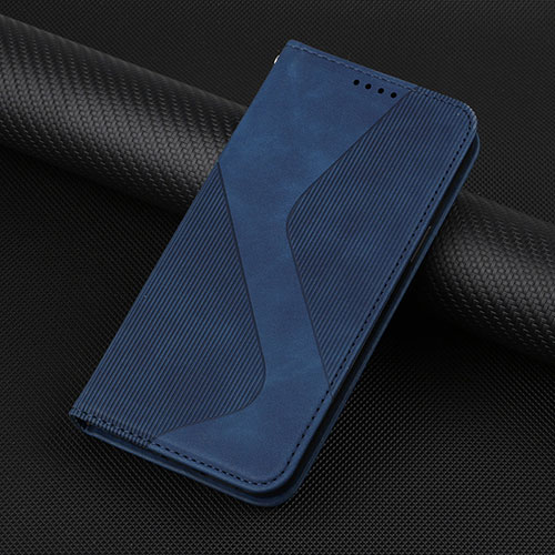 Leather Case Stands Flip Cover Holder H07X for Google Pixel 7 Pro 5G Blue