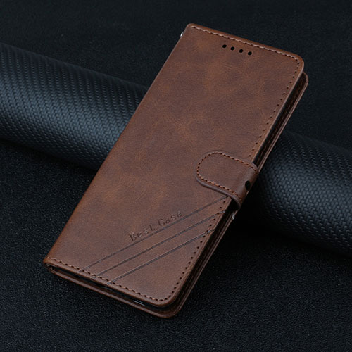 Leather Case Stands Flip Cover Holder H08X for Google Pixel 6 5G Brown