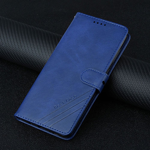 Leather Case Stands Flip Cover Holder H08X for Google Pixel 6a 5G Blue