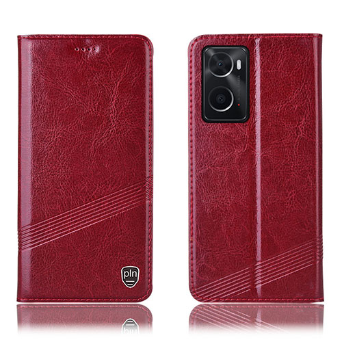 Leather Case Stands Flip Cover Holder H09P for Oppo A36 Red