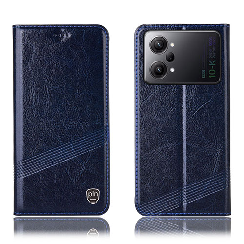 Leather Case Stands Flip Cover Holder H09P for Oppo K10 Pro 5G Blue