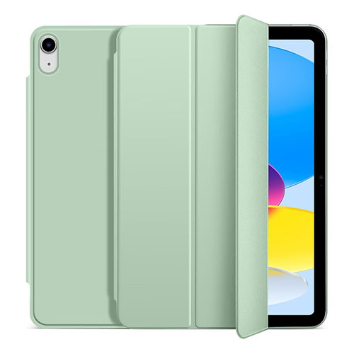 Leather Case Stands Flip Cover Holder H10 for Apple iPad 10.9 (2022) Matcha Green