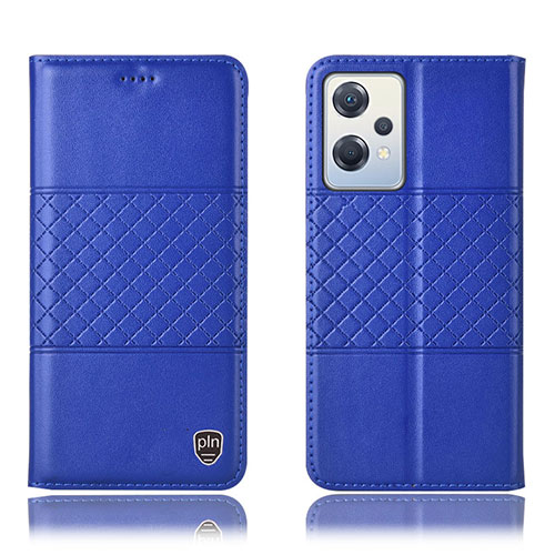 Leather Case Stands Flip Cover Holder H10P for OnePlus Nord CE 2 Lite 5G Blue