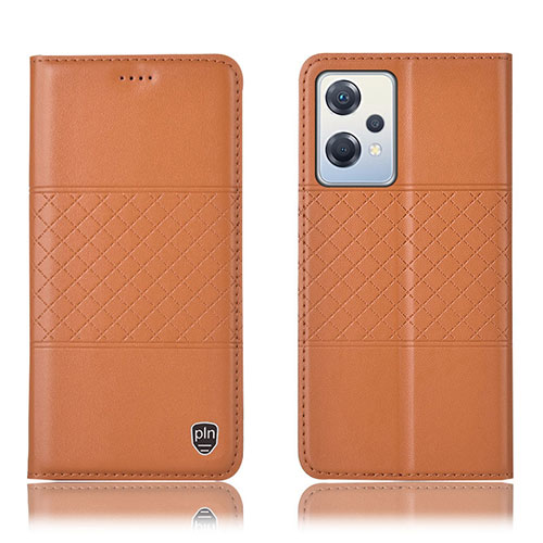 Leather Case Stands Flip Cover Holder H10P for OnePlus Nord CE 2 Lite 5G Orange