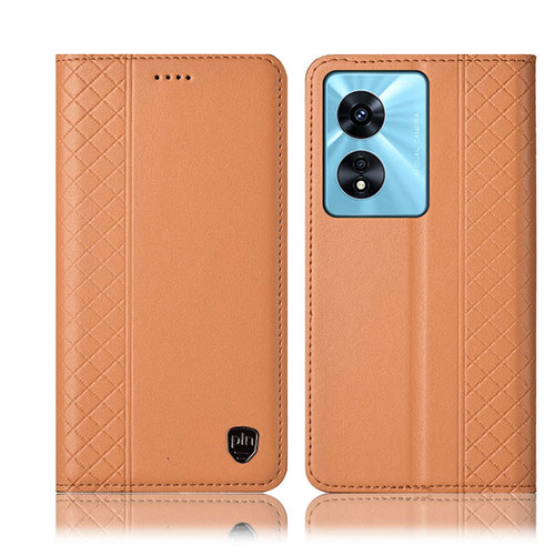 Leather Case Stands Flip Cover Holder H10P for Oppo A1 Pro 5G Orange