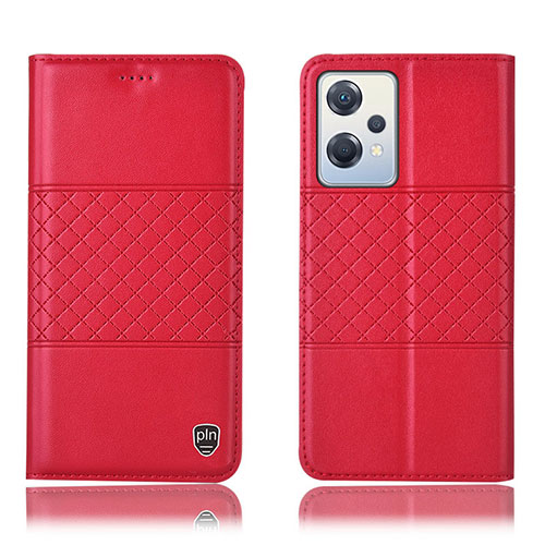 Leather Case Stands Flip Cover Holder H10P for Oppo K10X 5G Red