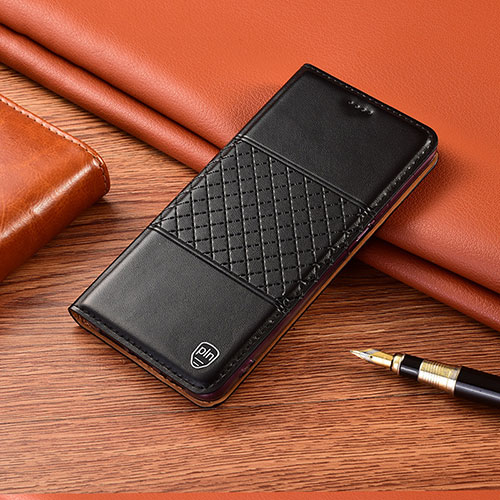 Leather Case Stands Flip Cover Holder H11P for Huawei Honor 60 5G Black