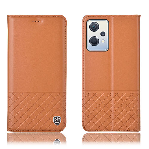 Leather Case Stands Flip Cover Holder H11P for OnePlus Nord CE 2 Lite 5G Orange