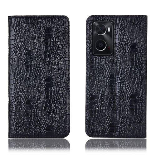 Leather Case Stands Flip Cover Holder H17P for Oppo A36 Black