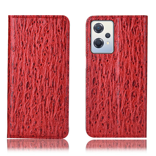 Leather Case Stands Flip Cover Holder H18P for OnePlus Nord CE 2 Lite 5G Red