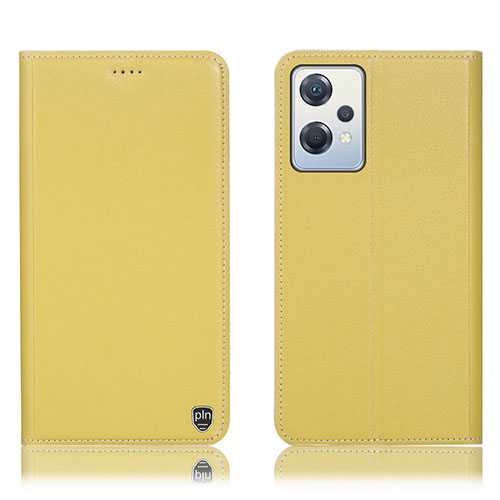 Leather Case Stands Flip Cover Holder H21P for OnePlus Nord CE 2 Lite 5G Yellow