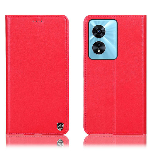 Leather Case Stands Flip Cover Holder H21P for Oppo A1 5G Red