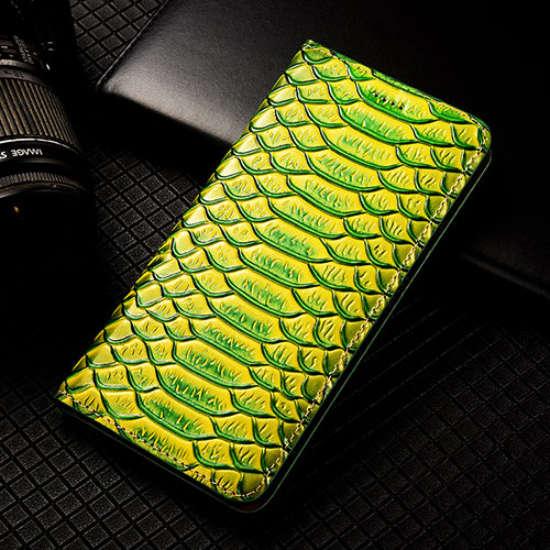 Leather Case Stands Flip Cover Holder H25P for Xiaomi Mi 13 Ultra 5G Green