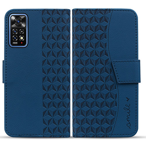 Leather Case Stands Flip Cover Holder HF1 for Xiaomi Redmi Note 11 Pro 4G Blue