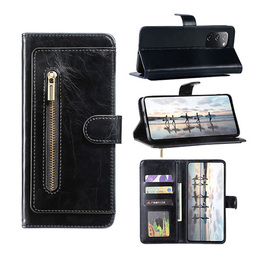 Leather Case Stands Flip Cover Holder JDK for Samsung Galaxy S20 FE 4G Black