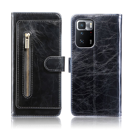 Leather Case Stands Flip Cover Holder JDK for Xiaomi Redmi Note 10 Pro 5G Black