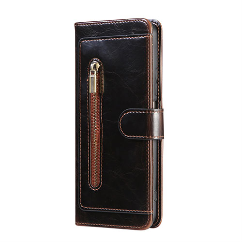 Leather Case Stands Flip Cover Holder JDK for Xiaomi Redmi Note 10T 5G Brown